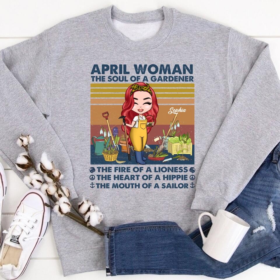 April Birthday Shirt, Custom Birthday Shirt, Queens Born In April, April Birthday Gifts, April Birthday Gifts, Gardening Custom Shirt, Gift For Gardeners, Plant Lovers