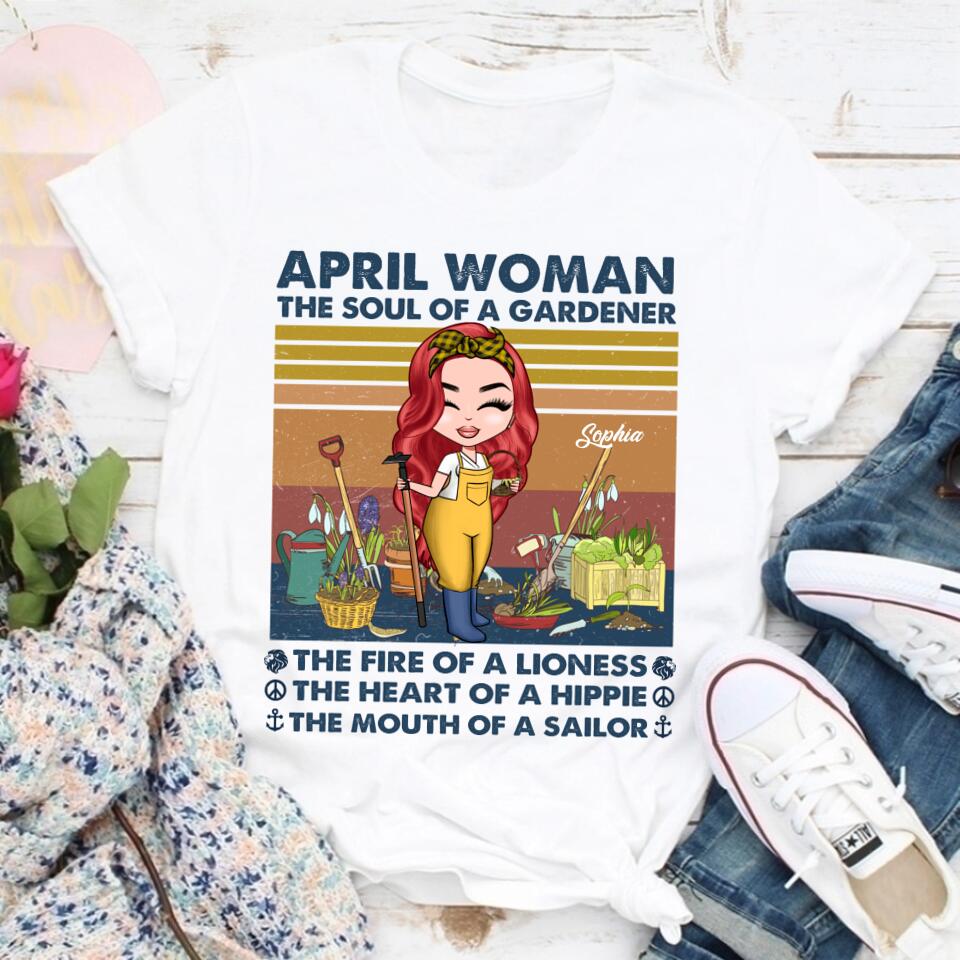 April Birthday Shirt, Custom Birthday Shirt, Queens Born In April, April Birthday Gifts, April Birthday Gifts, Gardening Custom Shirt, Gift For Gardeners, Plant Lovers