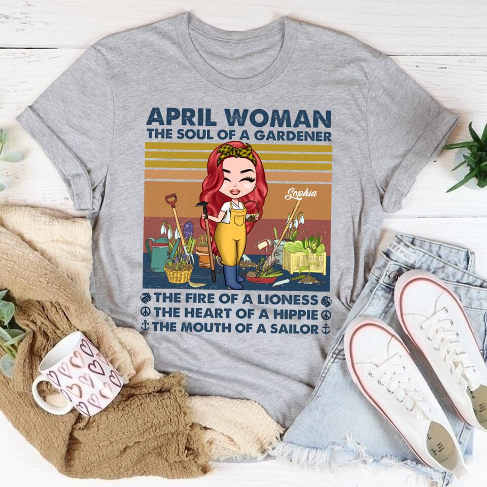 April Birthday Shirt, Custom Birthday Shirt, Queens Born In April, April Birthday Gifts, April Birthday Gifts, Gardening Custom Shirt, Gift For Gardeners, Plant Lovers