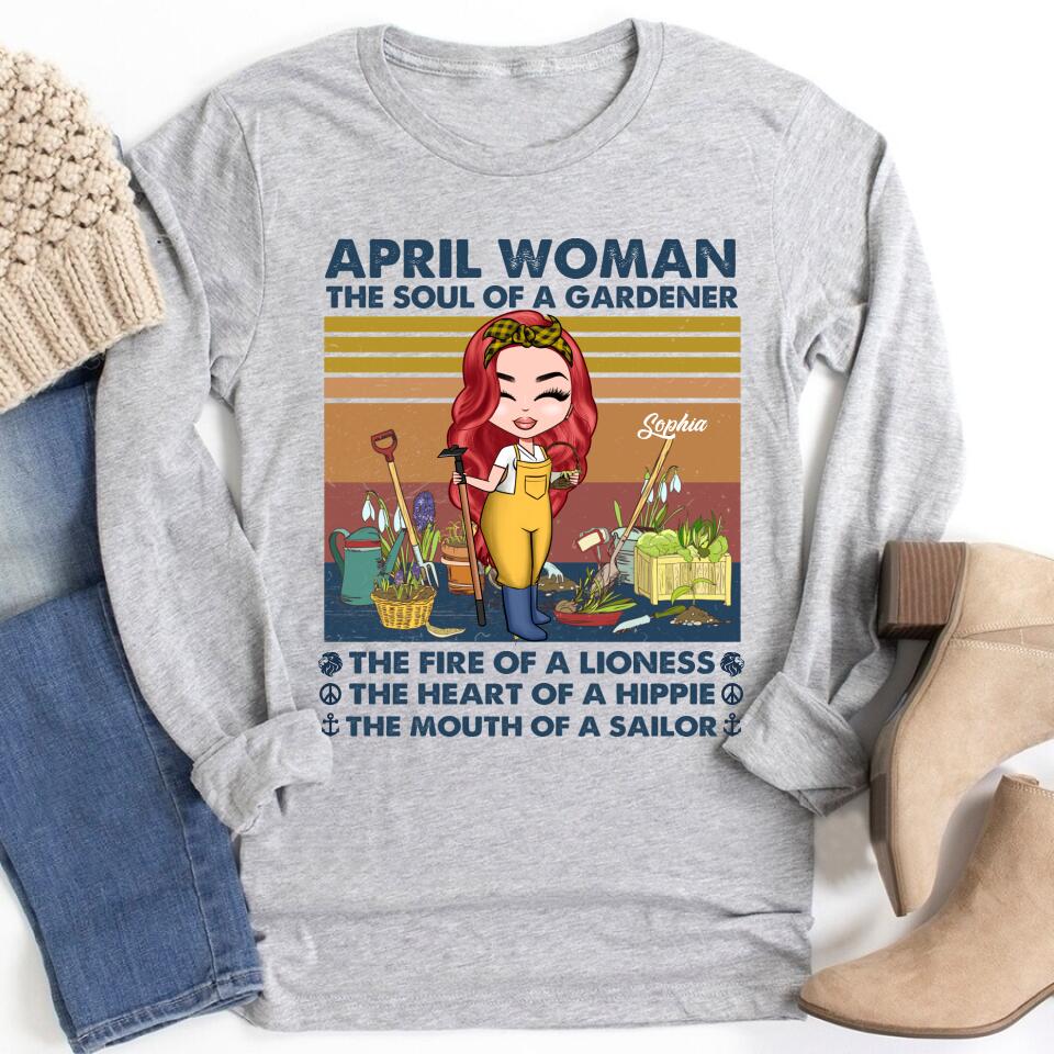 April Birthday Shirt, Custom Birthday Shirt, Queens Born In April, April Birthday Gifts, April Birthday Gifts, Gardening Custom Shirt, Gift For Gardeners, Plant Lovers