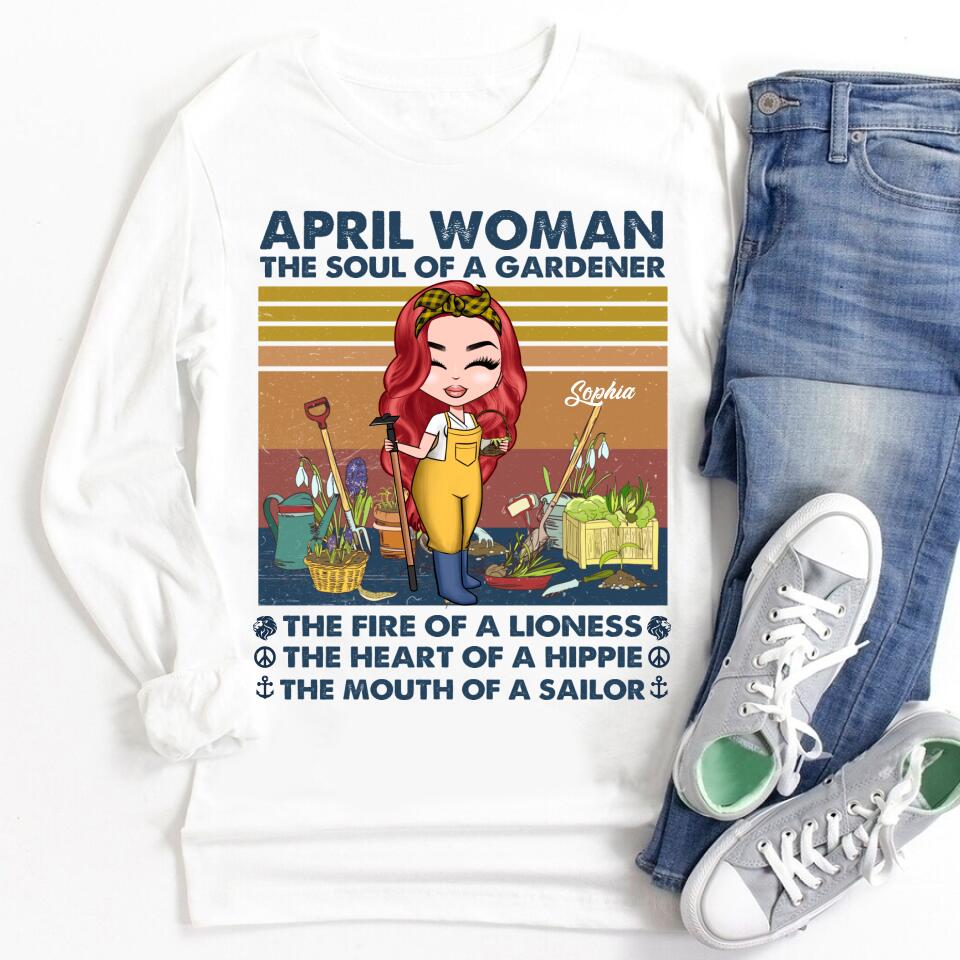 April Birthday Shirt, Custom Birthday Shirt, Queens Born In April, April Birthday Gifts, April Birthday Gifts, Gardening Custom Shirt, Gift For Gardeners, Plant Lovers