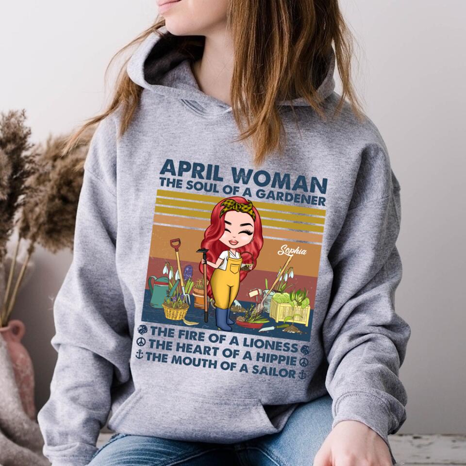 April Birthday Shirt, Custom Birthday Shirt, Queens Born In April, April Birthday Gifts, April Birthday Gifts, Gardening Custom Shirt, Gift For Gardeners, Plant Lovers