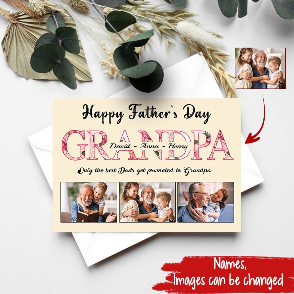 Personalised Fathers Day Card, Grandpa Fathers Day Card, Fathers Day Card From Daughter, Father&#39;s Day Gift Cards, Fathers Day Greetings, Dad Cards, Happy Fathers Day Card Father Day Gift