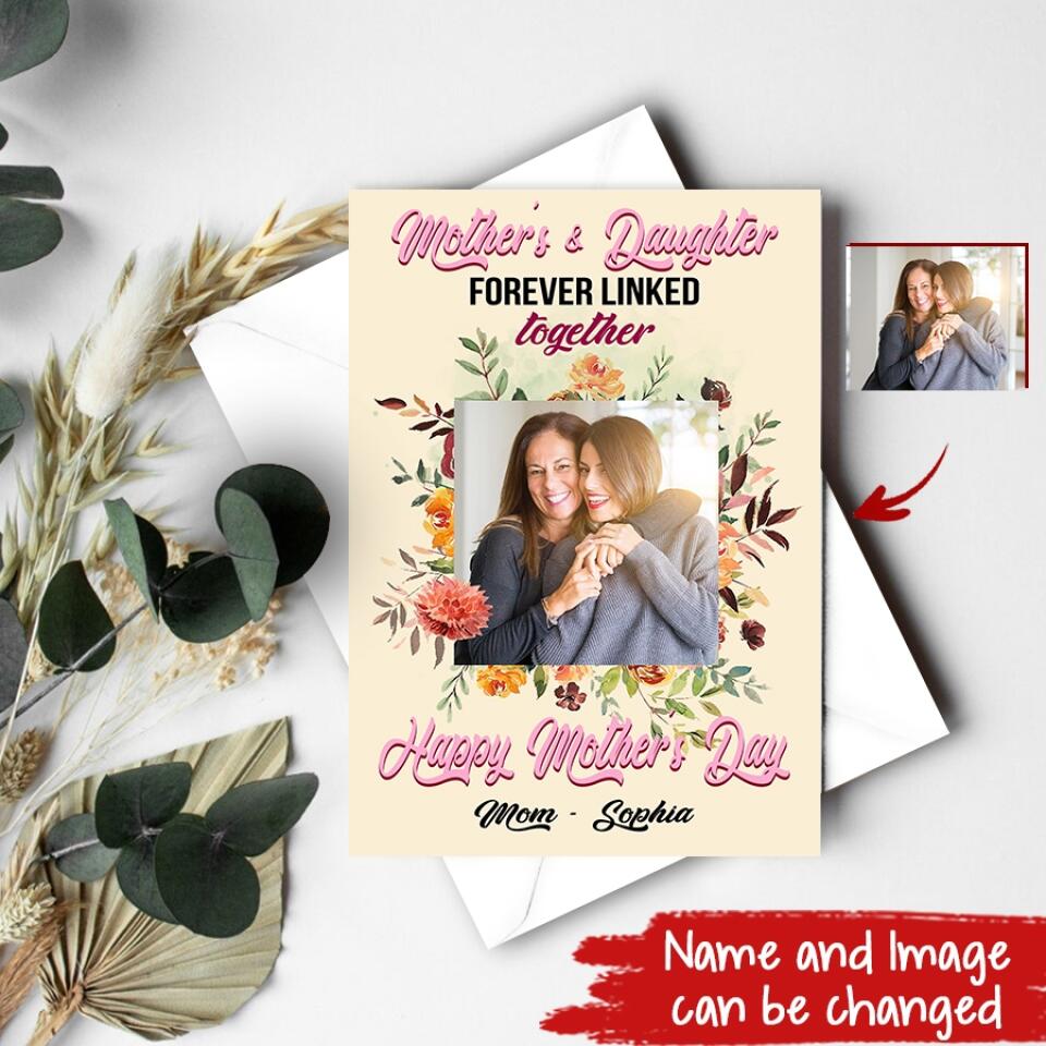 Custom Mothers Day Card, Mother&#39;s Day Gift Cards,  Mothers Day Card Photo, Happy Mothers Day Card, Mom&#39;s Card,  Mother&#39;s Day Gift From Daughter - Mother Day Gift