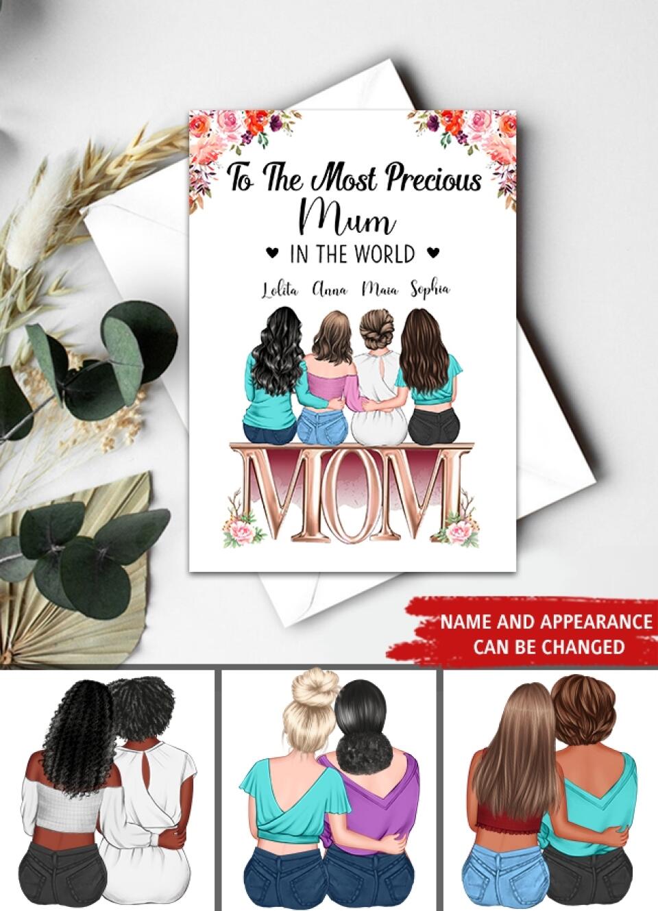 Custom Mothers Day Card - Godmother Mothers Day Card -  Mother's Day Gift Cards - Happy Mothers Day Card - Mom's Card - Mother's Day Gift From Daughter - Mother Day Gift