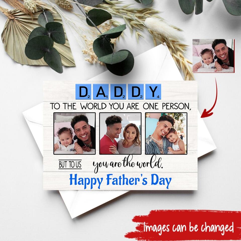 Personalised Fathers Day Card - Father's Day Gift Cards - Step Dad Fathers Day Cards - Black Fathers Day Cards - Dad Cards - Happy Fathers Day Card - First Fathers Day Card - Father Day Gift