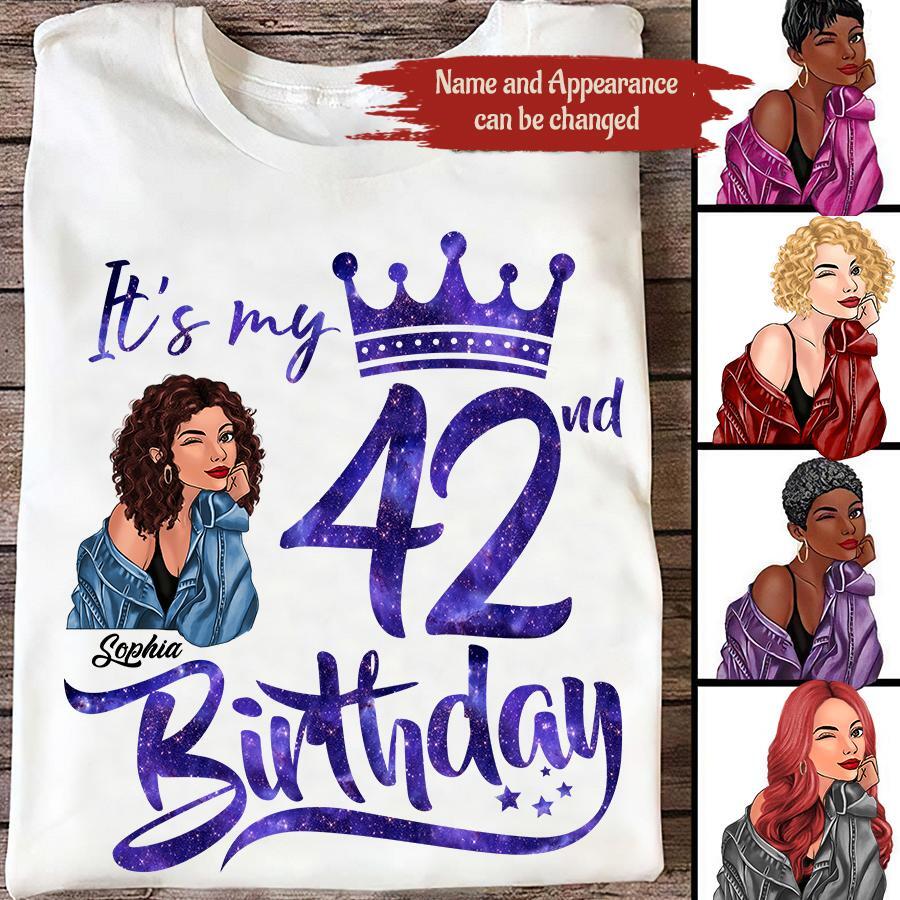 42th Birthday Shirts, Custom Birthday Shirts, Turning 42 Shirt, Gifts For Women Turning 42, 42 And Fabulous Shirt, 1980 Shirt, 42th Birthday Shirts For Her, It&#39;s my 42 Birthday