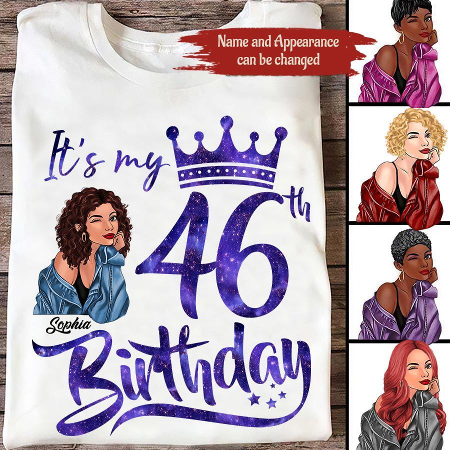 46th Birthday Shirts, Custom Birthday Shirts, Turning 46 Shirt, Gifts For Women Turning 46, 46 And Fabulous Shirt, 1976 Shirt, 46th Birthday Shirts For Her, It's My 46 Birthday - HCT