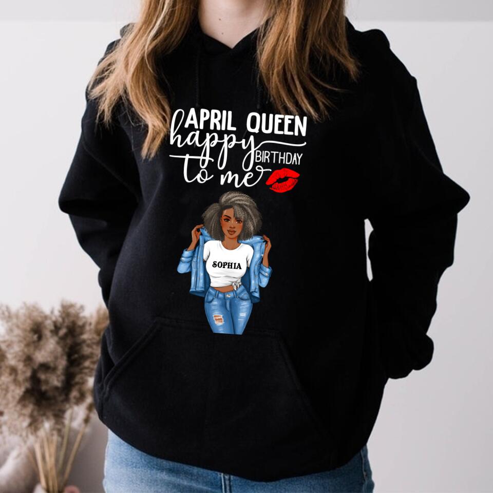 April Birthday Shirt, Custom Birthday Shirt, Queens Born In April, April Birthday Shirts For Woman, April Birthday Gifts