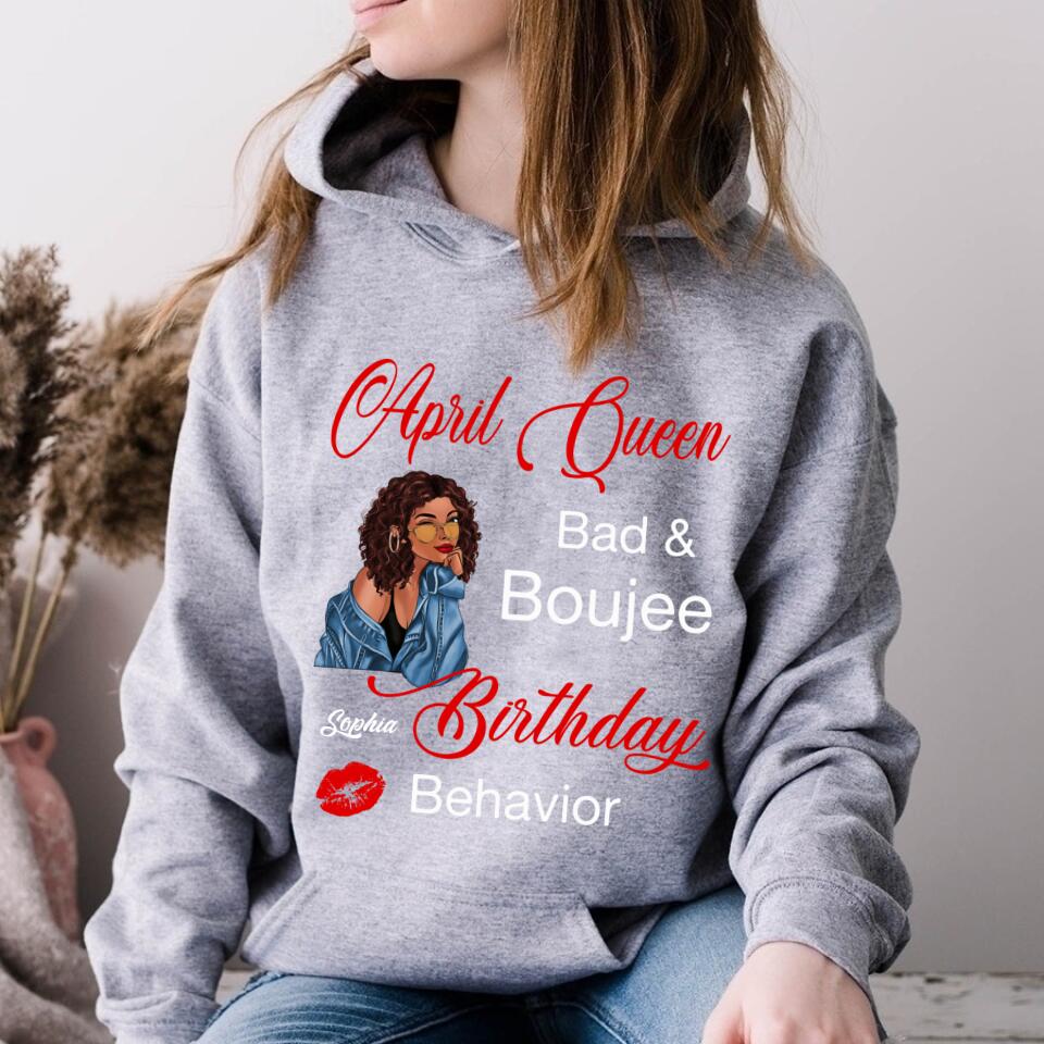 April Birthday Shirt, Custom Birthday Shirt, Queens Born In April, April Birthday Shirts For Woman, April Birthday Gifts