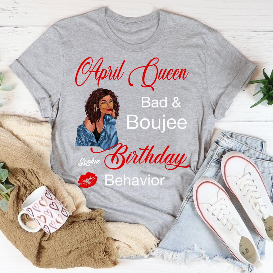 April Birthday Shirt, Custom Birthday Shirt, Queens Born In April, April Birthday Shirts For Woman, April Birthday Gifts