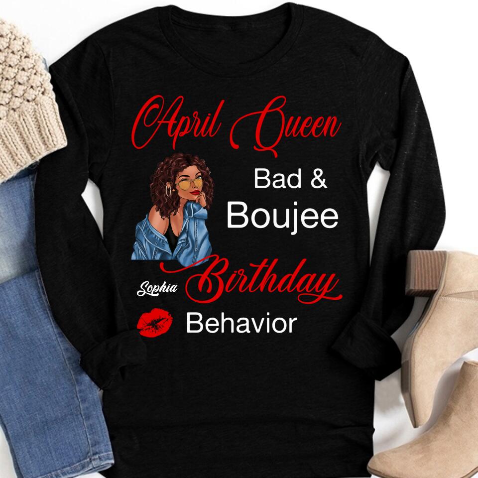 April Birthday Shirt, Custom Birthday Shirt, Queens Born In April, April Birthday Shirts For Woman, April Birthday Gifts