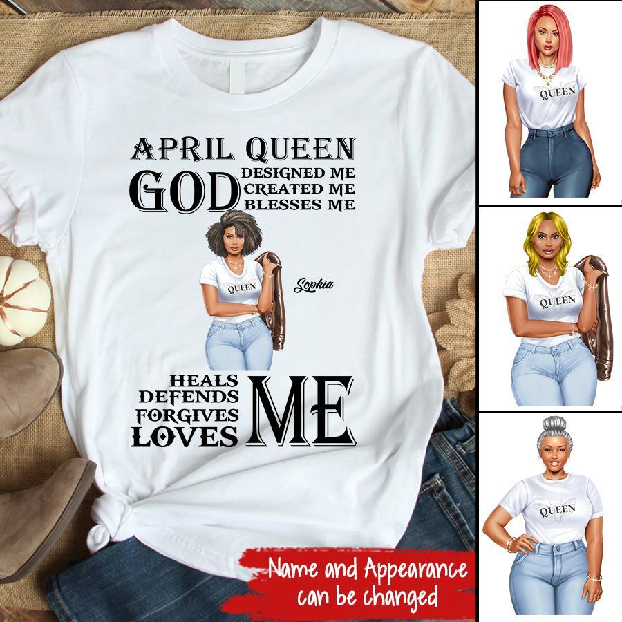April Birthday Shirt, Custom Birthday Shirt, Queens Born In April, April Birthday Shirts For Woman, April Birthday Gifts
