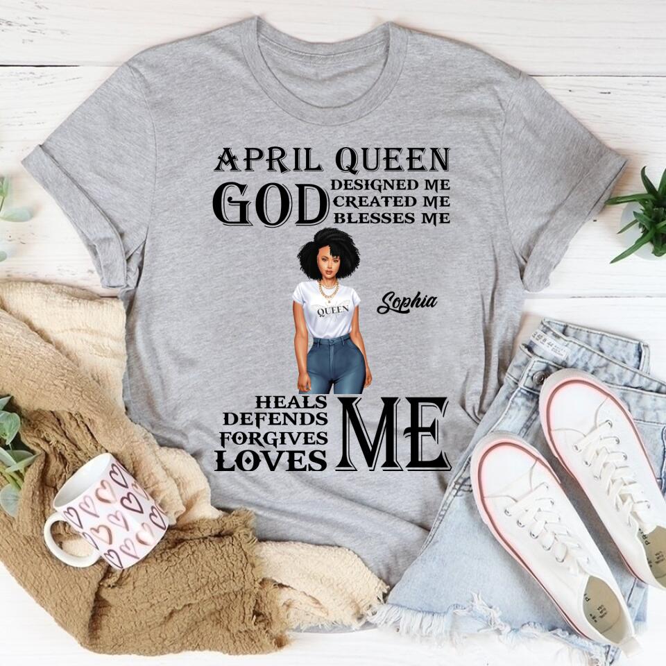 April Birthday Shirt, Custom Birthday Shirt, Queens Born In April, April Birthday Shirts For Woman, April Birthday Gifts