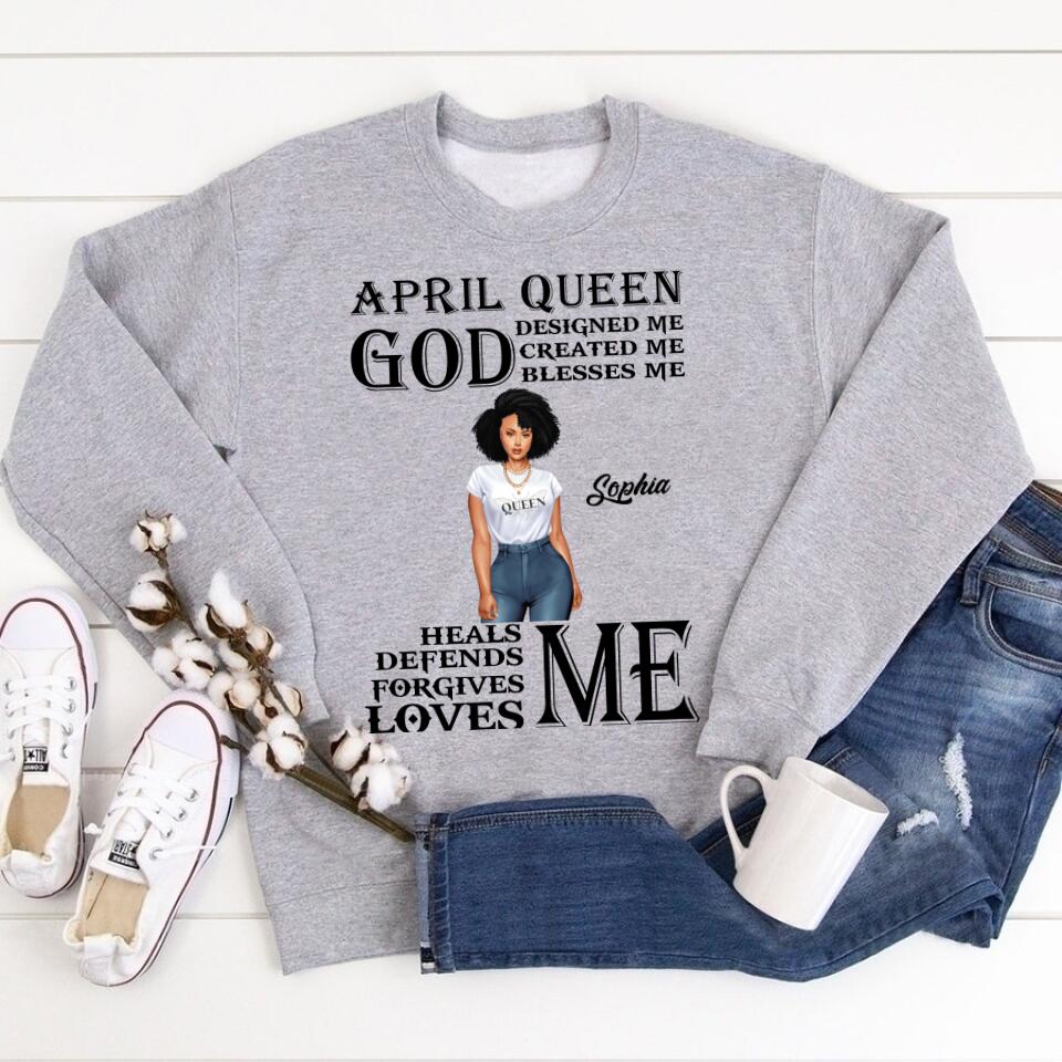 April Birthday Shirt, Custom Birthday Shirt, Queens Born In April, April Birthday Shirts For Woman, April Birthday Gifts