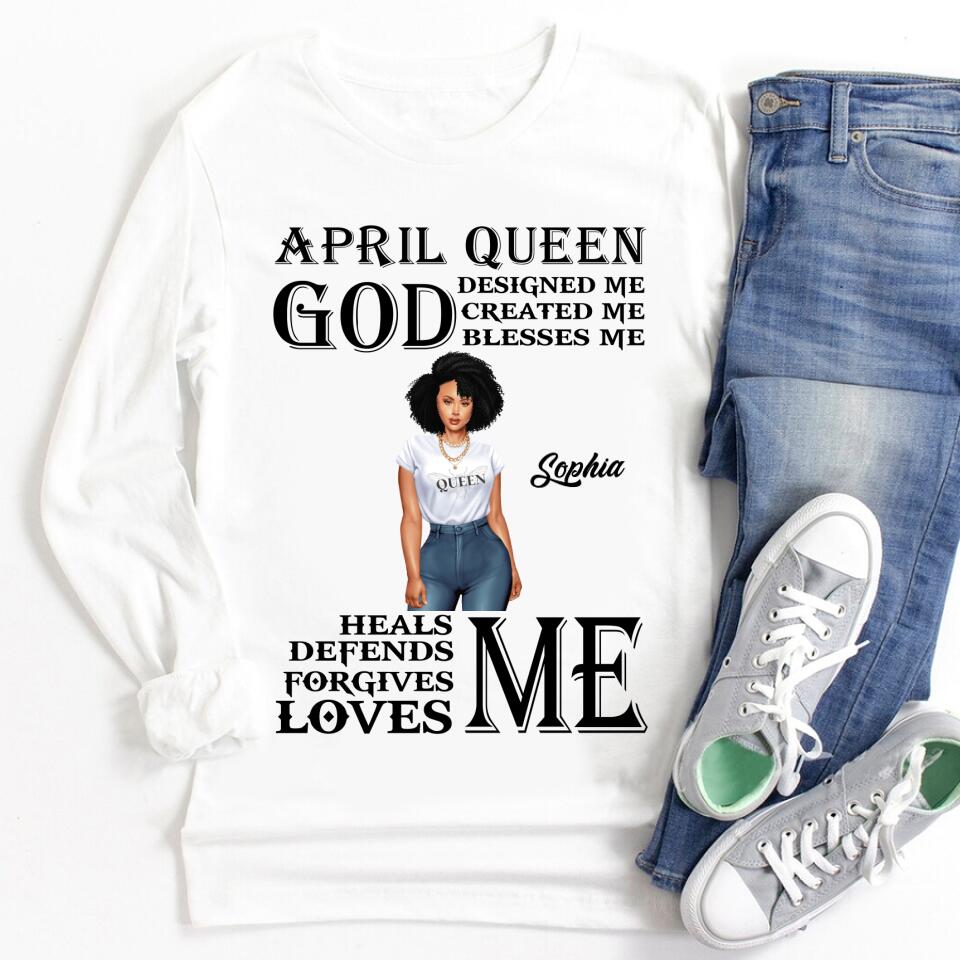 April Birthday Shirt, Custom Birthday Shirt, Queens Born In April, April Birthday Shirts For Woman, April Birthday Gifts
