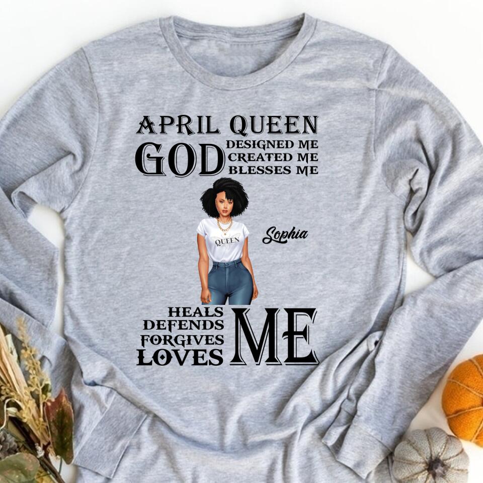 April Birthday Shirt, Custom Birthday Shirt, Queens Born In April, April Birthday Shirts For Woman, April Birthday Gifts