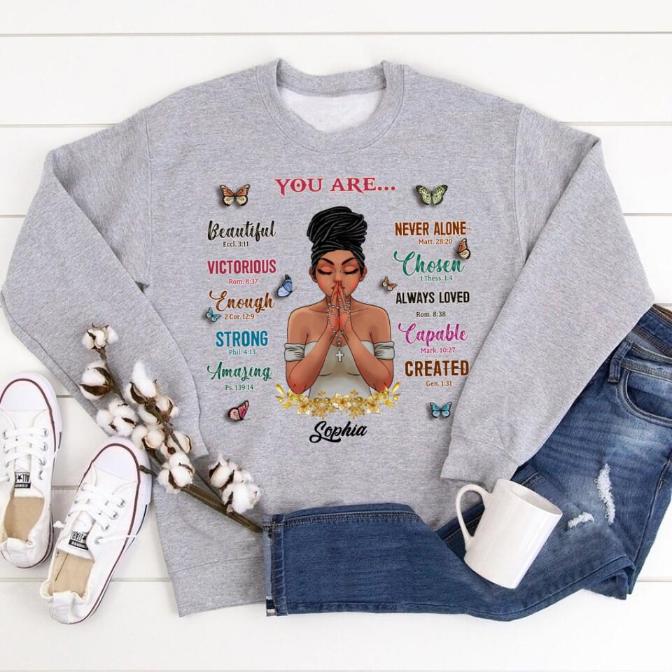 God Says You Are Shirt, Black Women Shirt, Black Girl Shirt, Black Girl You Are Beautiful Shirt, You Are Strong, You Are Enough