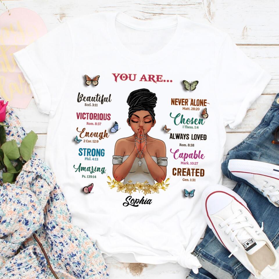 God Says You Are Shirt, Black Women Shirt, Black Girl Shirt, Black Girl You Are Beautiful Shirt, You Are Strong, You Are Enough