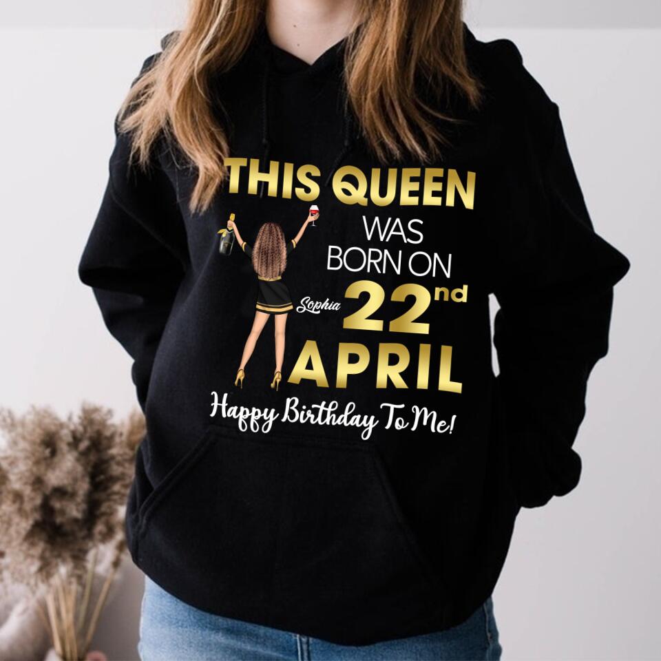 April Birthday Shirt, Custom Birthday Shirt, Queens Born In April, April Birthday Shirts For Woman, April Birthday Gifts