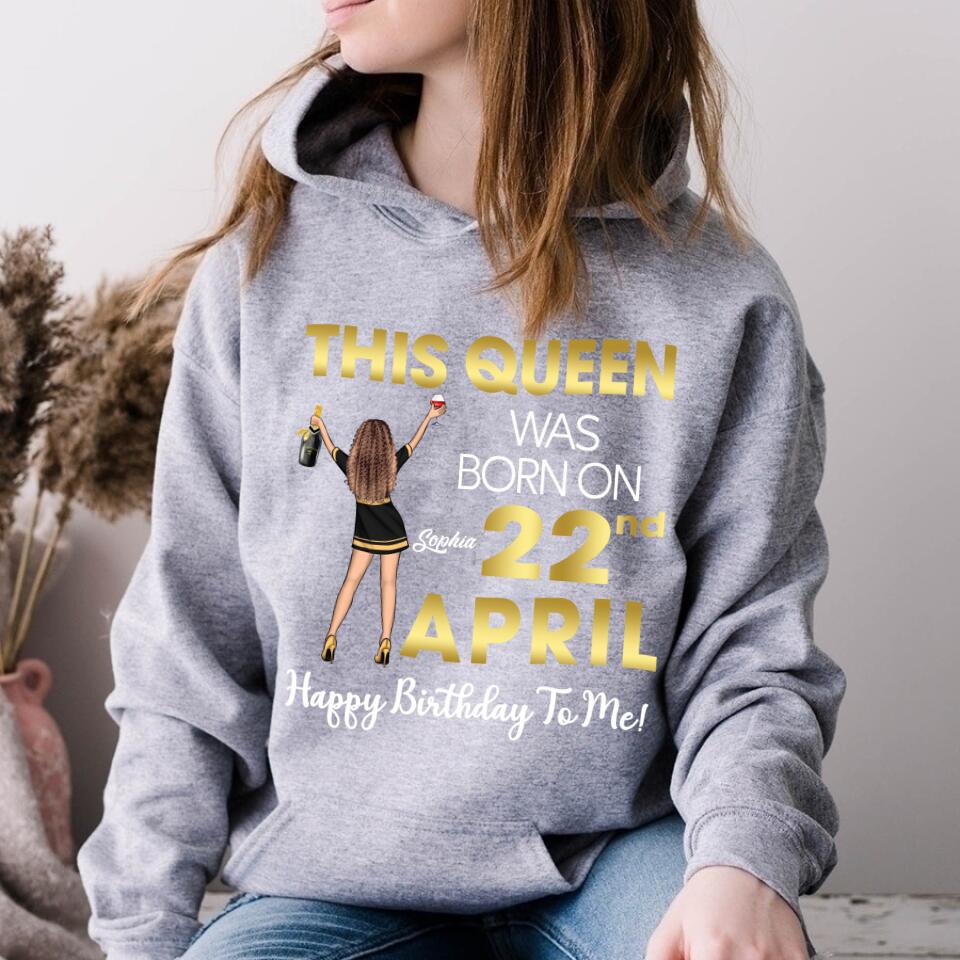April Birthday Shirt, Custom Birthday Shirt, Queens Born In April, April Birthday Shirts For Woman, April Birthday Gifts