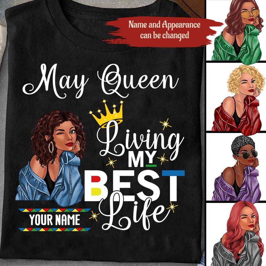 May Birthday Shirt, Custom Birthday Shirt, Queens Born In May, May Birthday Gifts, May Shirts For Woman