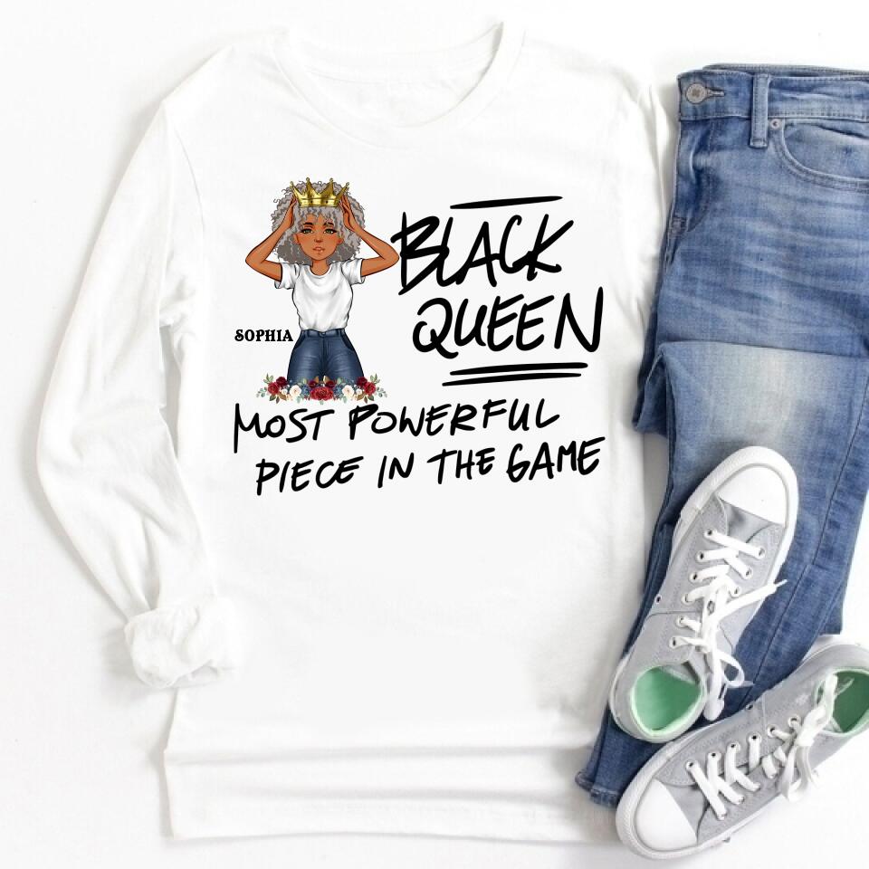 Black Queen Nutrition Facts - Personalized T Shirt- Birthday Gift For Sista, Black Woman