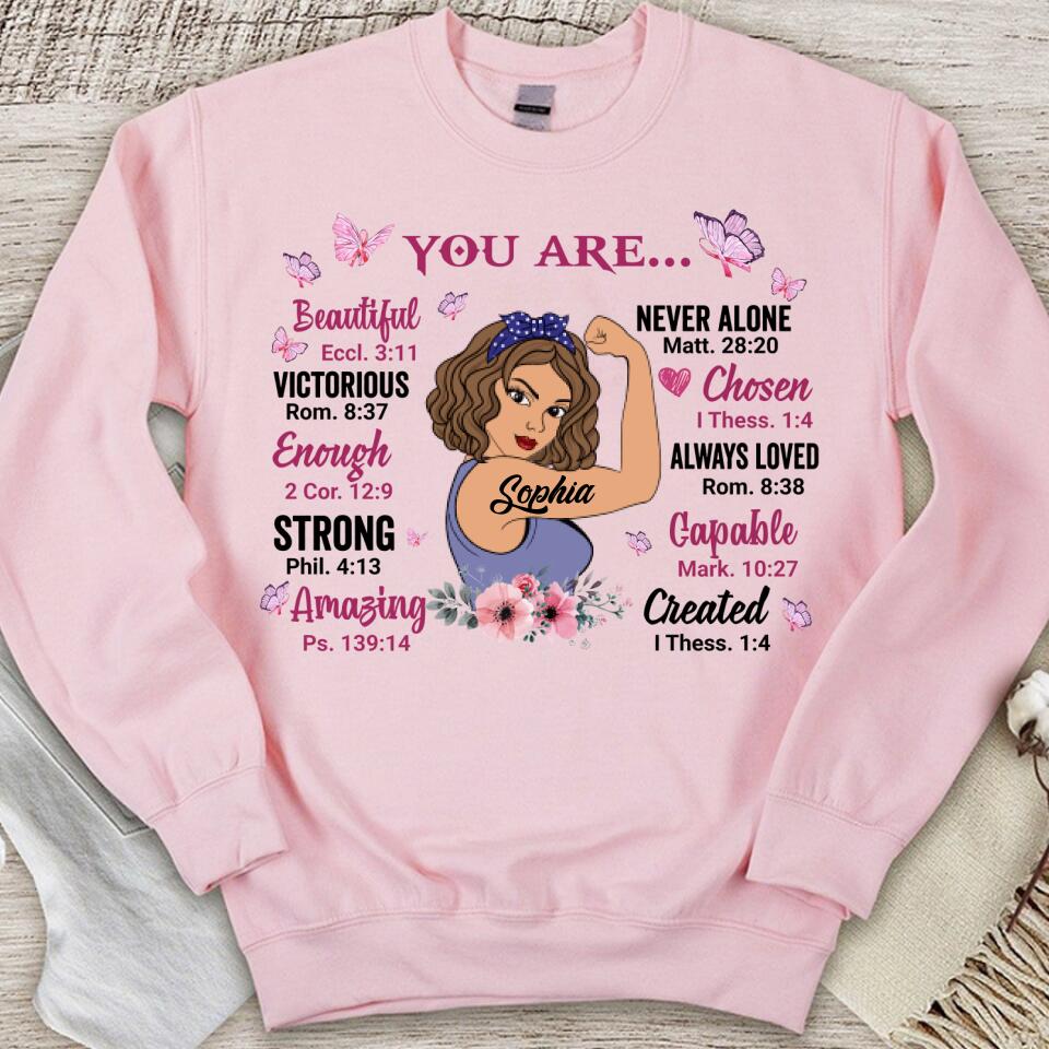 Breast Cancer Awareness Shirt, Gods Say You Are Shirt, Black Fighter Warrior Shirt, Breast Cancer Survivor Shirt, October Girl T-shirt.