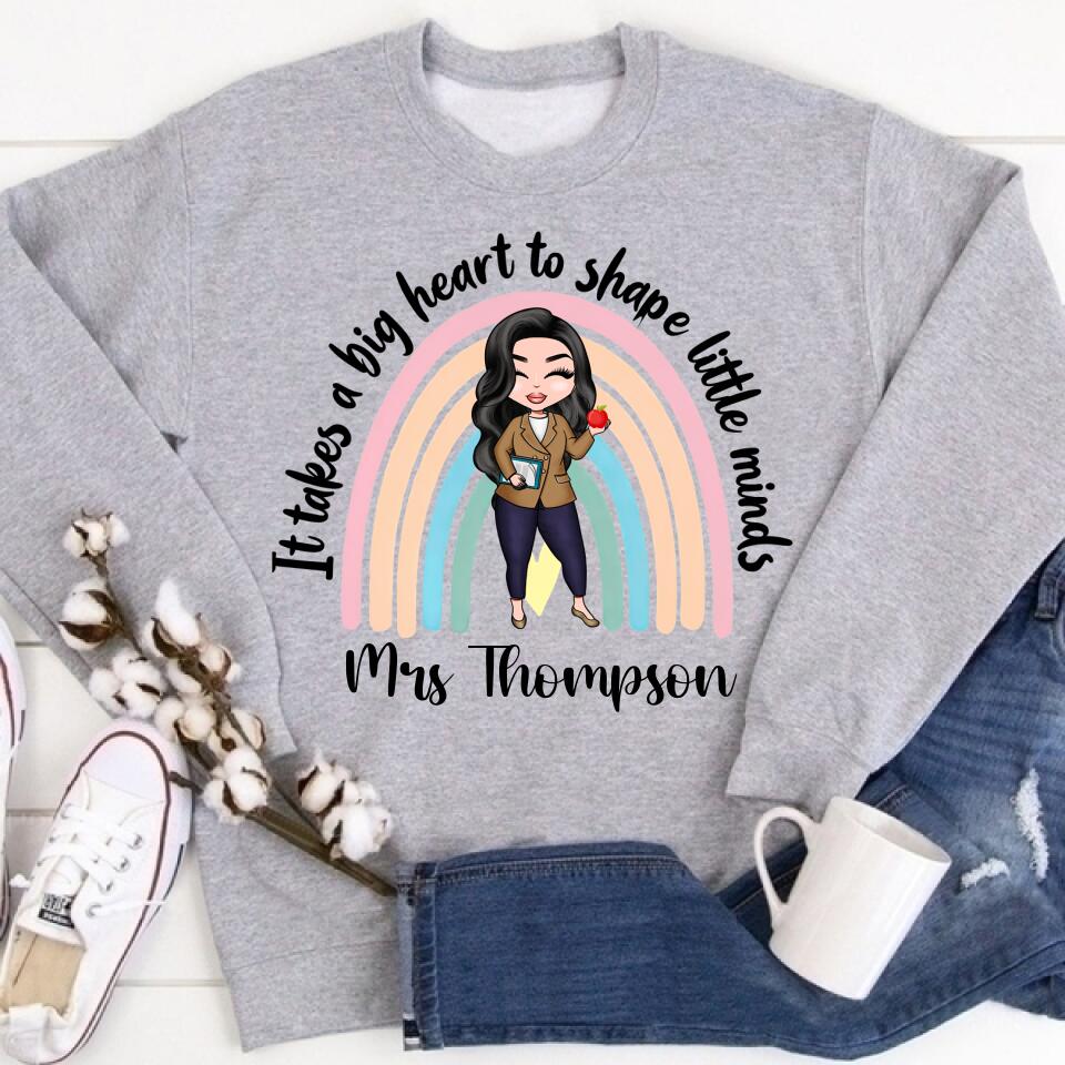Personalised Teacher Shirt, Lockdown Teacher Gift, Personalised Teacher Gifts, Personalised Book Tee, Teaching Assistant Gift, Rainbow T-shirt