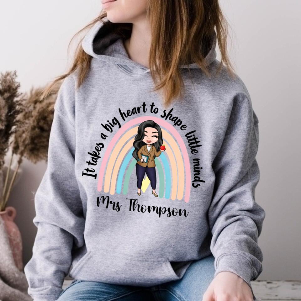Personalised Teacher Shirt, Lockdown Teacher Gift, Personalised Teacher Gifts, Personalised Book Tee, Teaching Assistant Gift, Rainbow T-shirt