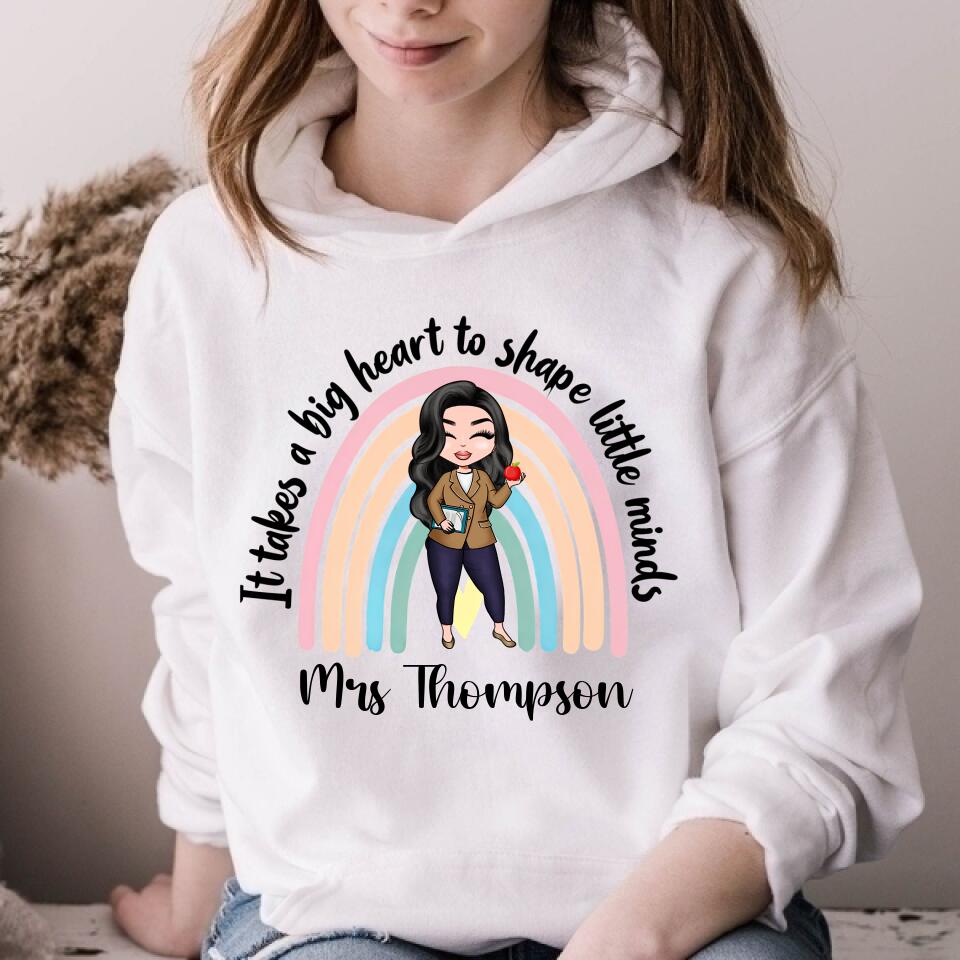 Personalised Teacher Shirt, Lockdown Teacher Gift, Personalised Teacher Gifts, Personalised Book Tee, Teaching Assistant Gift, Rainbow T-shirt