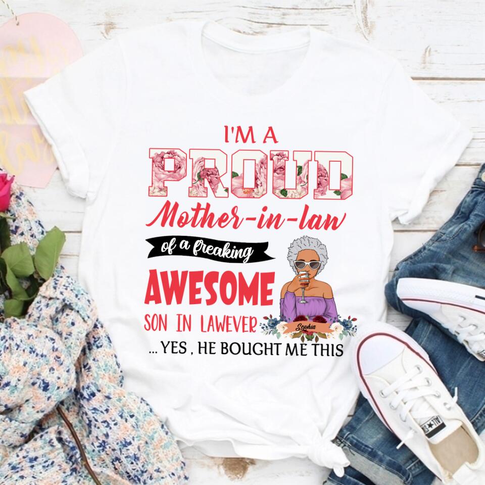 Mother In Law Shirt, Personalized Mothers Day Shirts, Mothers Day Shirt, Mother&#39;s Day Gifts For Mother In Law, Awesome Mother In Law T Shirt, First Mothers Day Gift, Mother Day Gift