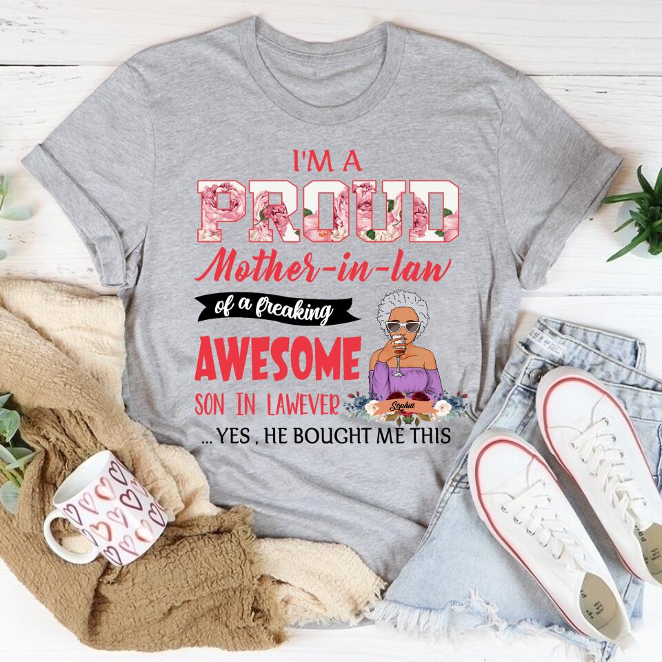Mother In Law Shirt, Personalized Mothers Day Shirts, Mothers Day Shirt, Mother&#39;s Day Gifts For Mother In Law, Awesome Mother In Law T Shirt, First Mothers Day Gift, Mother Day Gift