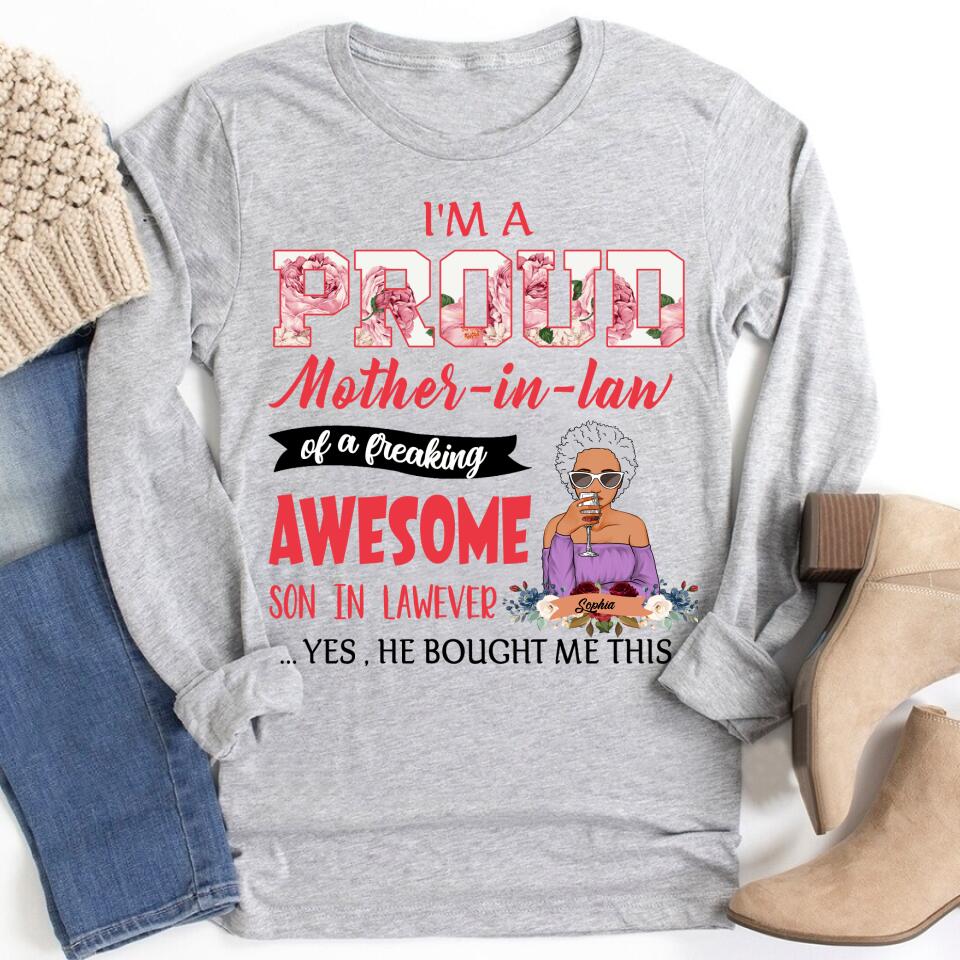Mother In Law Shirt, Personalized Mothers Day Shirts, Mothers Day Shirt, Mother&#39;s Day Gifts For Mother In Law, Awesome Mother In Law T Shirt, First Mothers Day Gift, Mother Day Gift