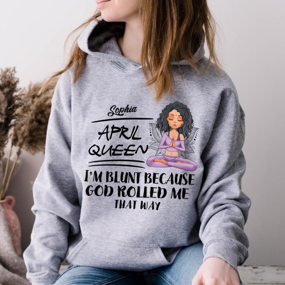 April Birthday Shirt, Custom Birthday Shirt, Queens Born In April, April Birthday Gifts, April Queen shirt, April Birthday Shirts For Woman, Her Birthday Gifts For April, Gift For Yoga Lover