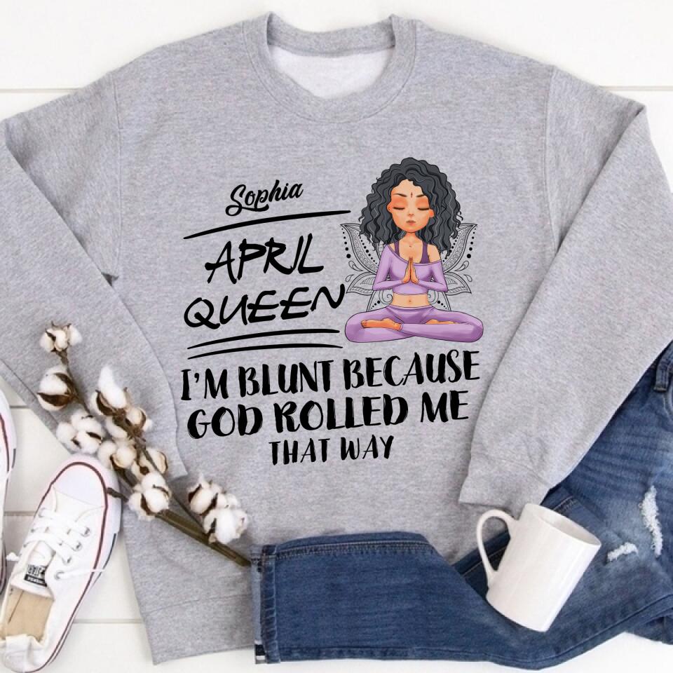 April Birthday Shirt, Custom Birthday Shirt, Queens Born In April, April Birthday Gifts, April Queen shirt, April Birthday Shirts For Woman, Her Birthday Gifts For April, Gift For Yoga Lover