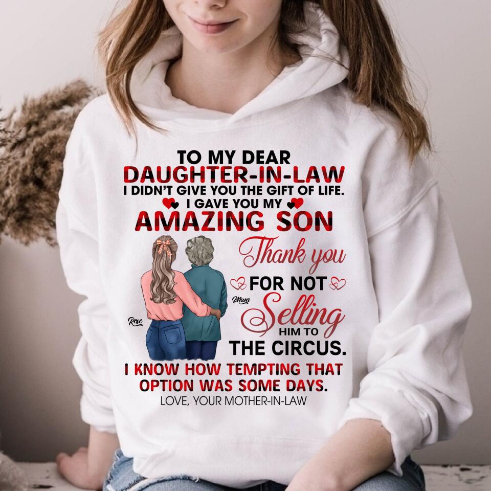 Personalized Mothers Day Shirts, Daughter In Law Shirt, Mother&#39;s Day Gifts For Daughter In Law, Mother&#39;s Day T Shirt, Mother&#39;s Day Shirt Ideas, New Daughter In Law Gifts, Mother Day Gift