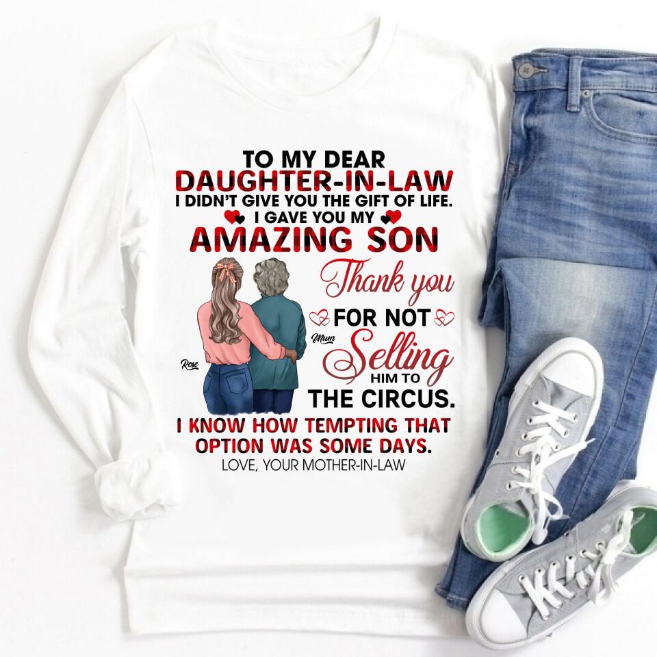 Personalized Mothers Day Shirts, Daughter In Law Shirt, Mother&#39;s Day Gifts For Daughter In Law, Mother&#39;s Day T Shirt, Mother&#39;s Day Shirt Ideas, New Daughter In Law Gifts, Mother Day Gift