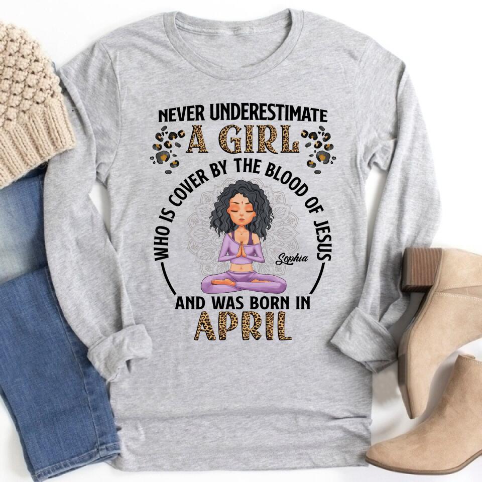 April Birthday Shirt, Custom Birthday Shirt, Queens Born In April, April Birthday Gifts, April Queen shirt, April Birthday Shirts For Woman, Her Birthday Gifts For April, Yoga T Shirt, Gift For Yoga Lover