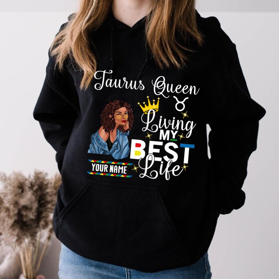 Personalized Zodiac Diva, Custom Birthday shirt, Birthday Queen T Shirt, Taurus t shirt for woman, Living my best life