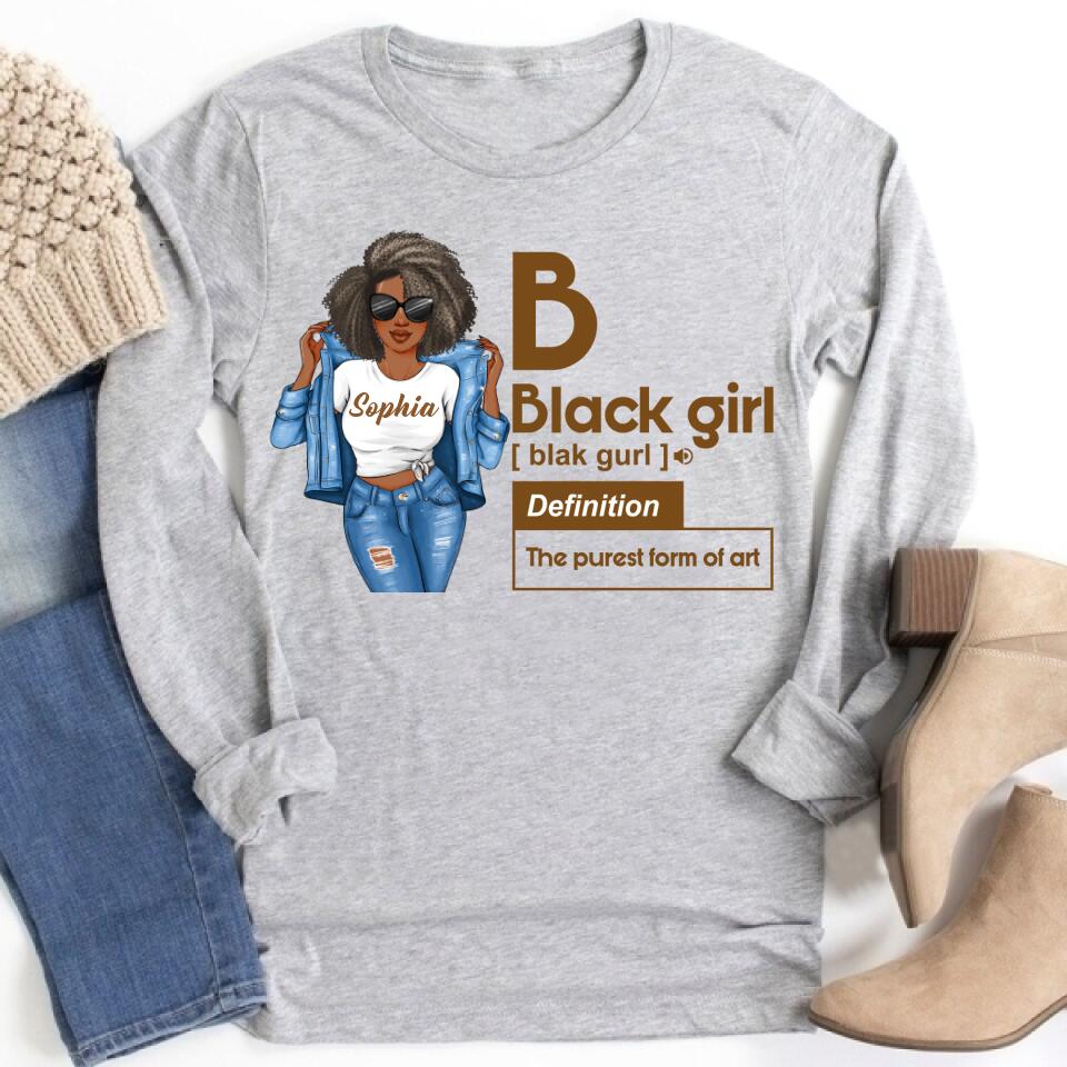 Black Girl Defined Shirt, College Gift, HBCU, Girls Trip, Personalized Gift, Black girl Shirt.