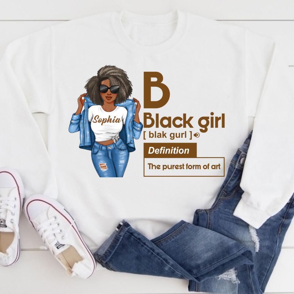 Black Girl Defined Shirt, College Gift, HBCU, Girls Trip, Personalized Gift, Black girl Shirt.