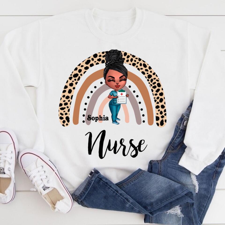 Rainbow Nurse Shirt, Leopard Print Nurse Life,Registered Nurse Shirt, RN Shirts, Nurse Week Shirt, CNA Shirt, Nursing, Nursing School Tee