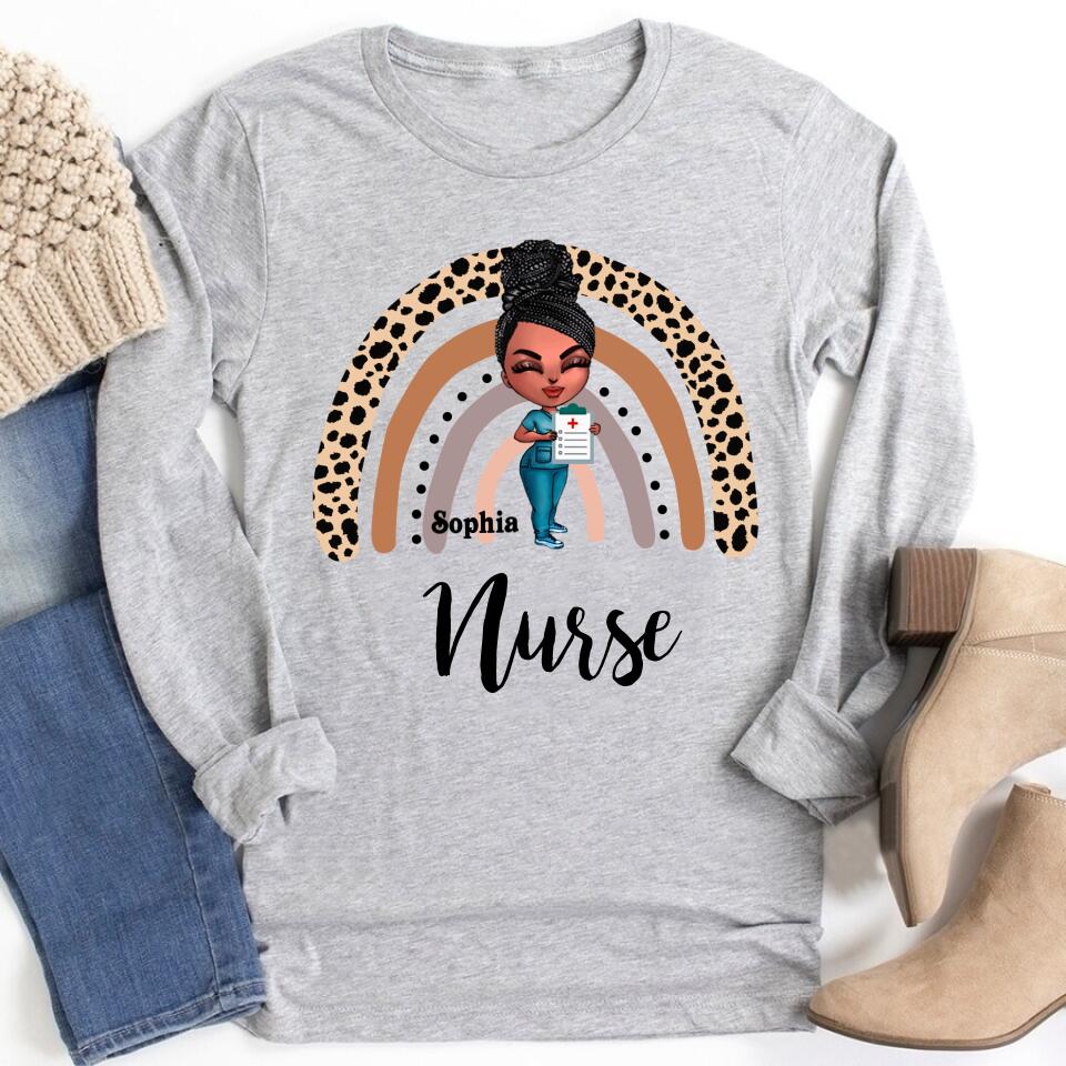 Rainbow Nurse Shirt, Leopard Print Nurse Life,Registered Nurse Shirt, RN Shirts, Nurse Week Shirt, CNA Shirt, Nursing, Nursing School Tee