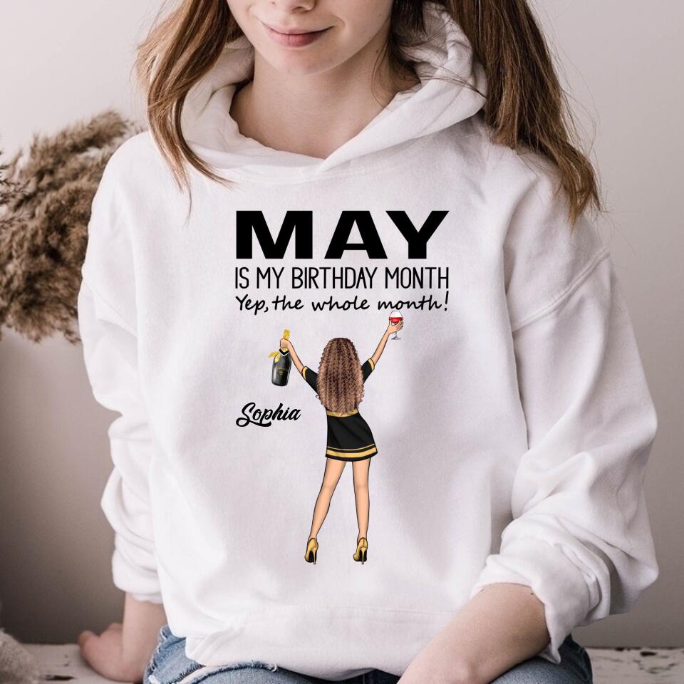 May Birthday Shirt, Custom Birthday Shirt, Queens Born In May, May Birthday Gifts, May Shirts For Woman, May Is My Birthday Month, Yep The Whole Month