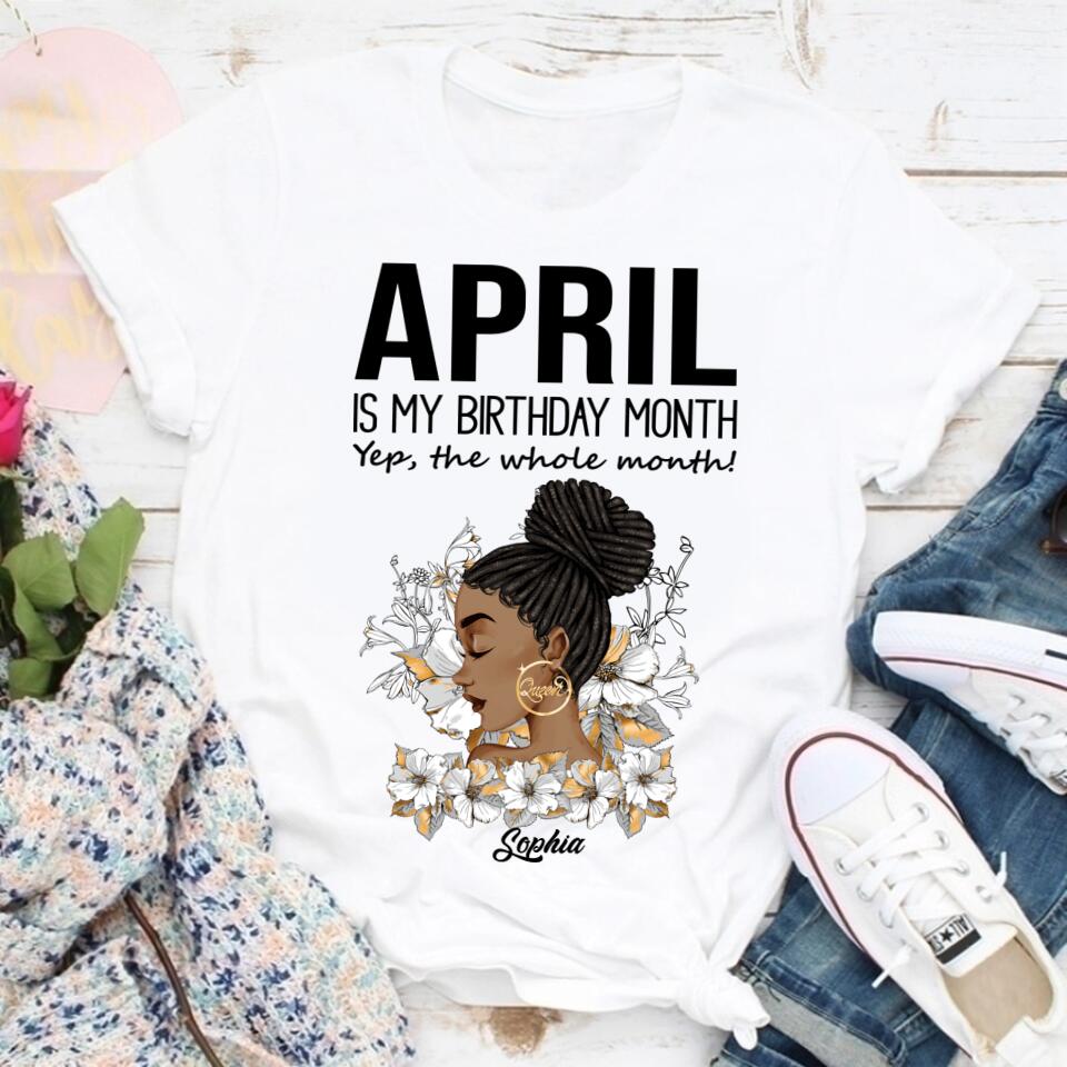 April Birthday Shirt, Custom Birthday Shirt, Queens Born In April, April Birthday Gifts, April shirts for Woman