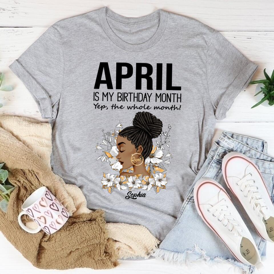April Birthday Shirt, Custom Birthday Shirt, Queens Born In April, April Birthday Gifts, April shirts for Woman