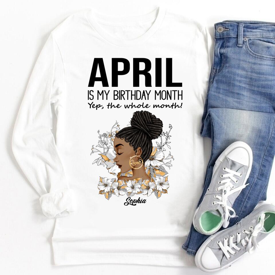 April Birthday Shirt, Custom Birthday Shirt, Queens Born In April, April Birthday Gifts, April shirts for Woman
