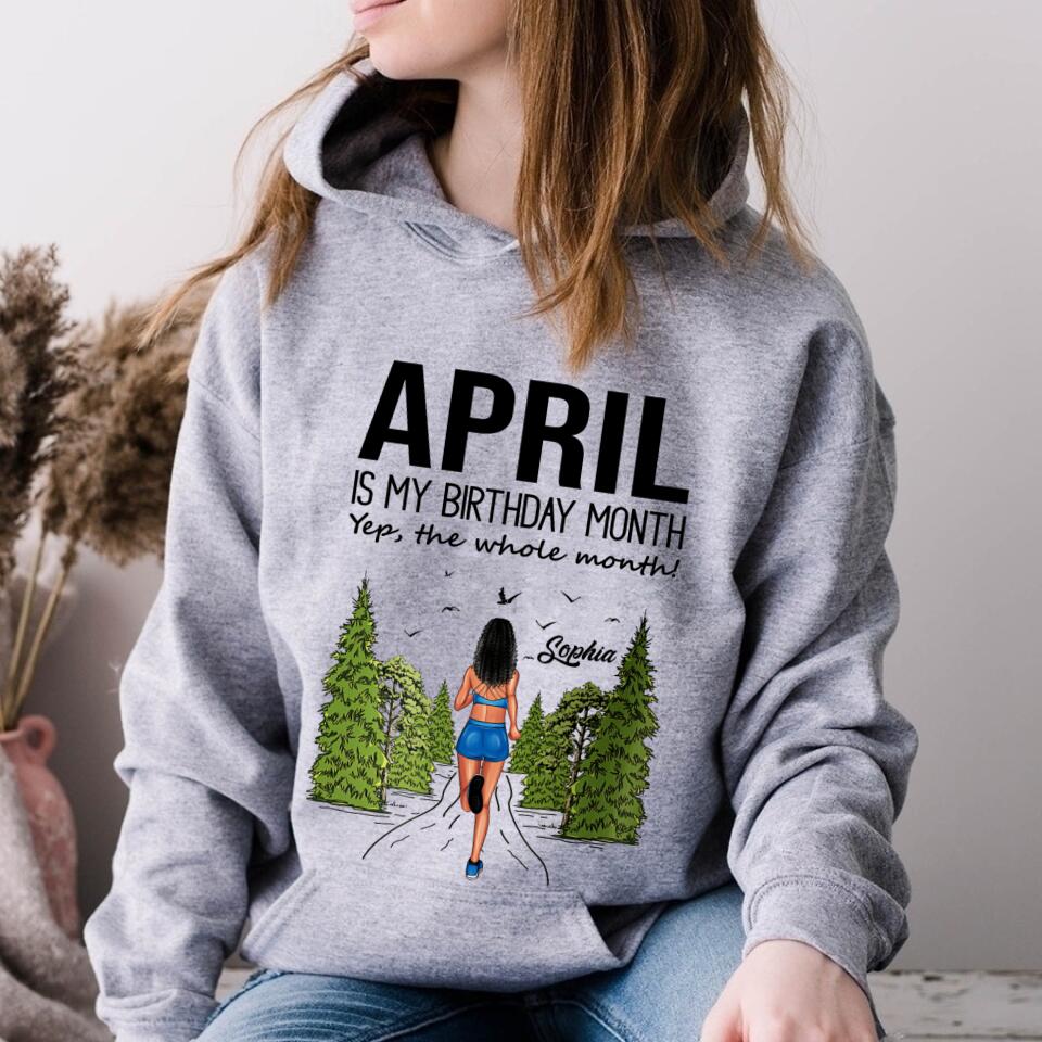 April Birthday Shirt, Custom Birthday Shirt, Queens Born In April, April Birthday Gifts, April shirts for Woman, Custom running shirts, Birthday running shirt
