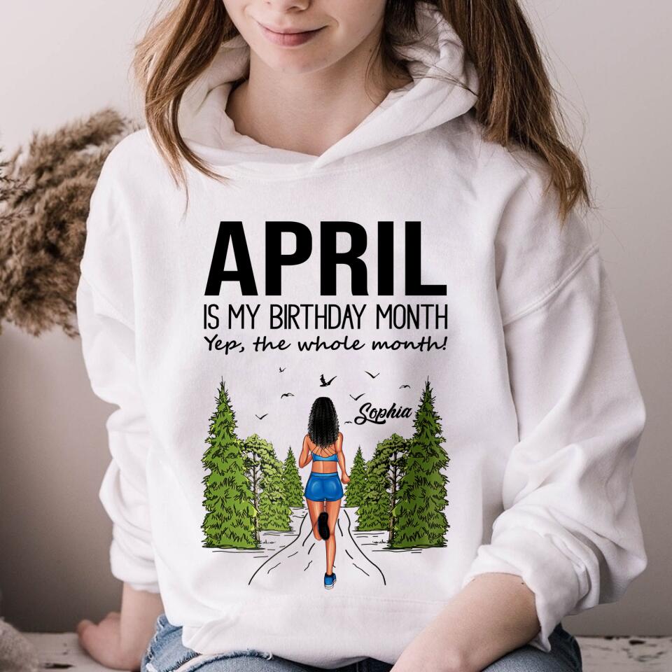 April Birthday Shirt, Custom Birthday Shirt, Queens Born In April, April Birthday Gifts, April shirts for Woman, Custom running shirts, Birthday running shirt